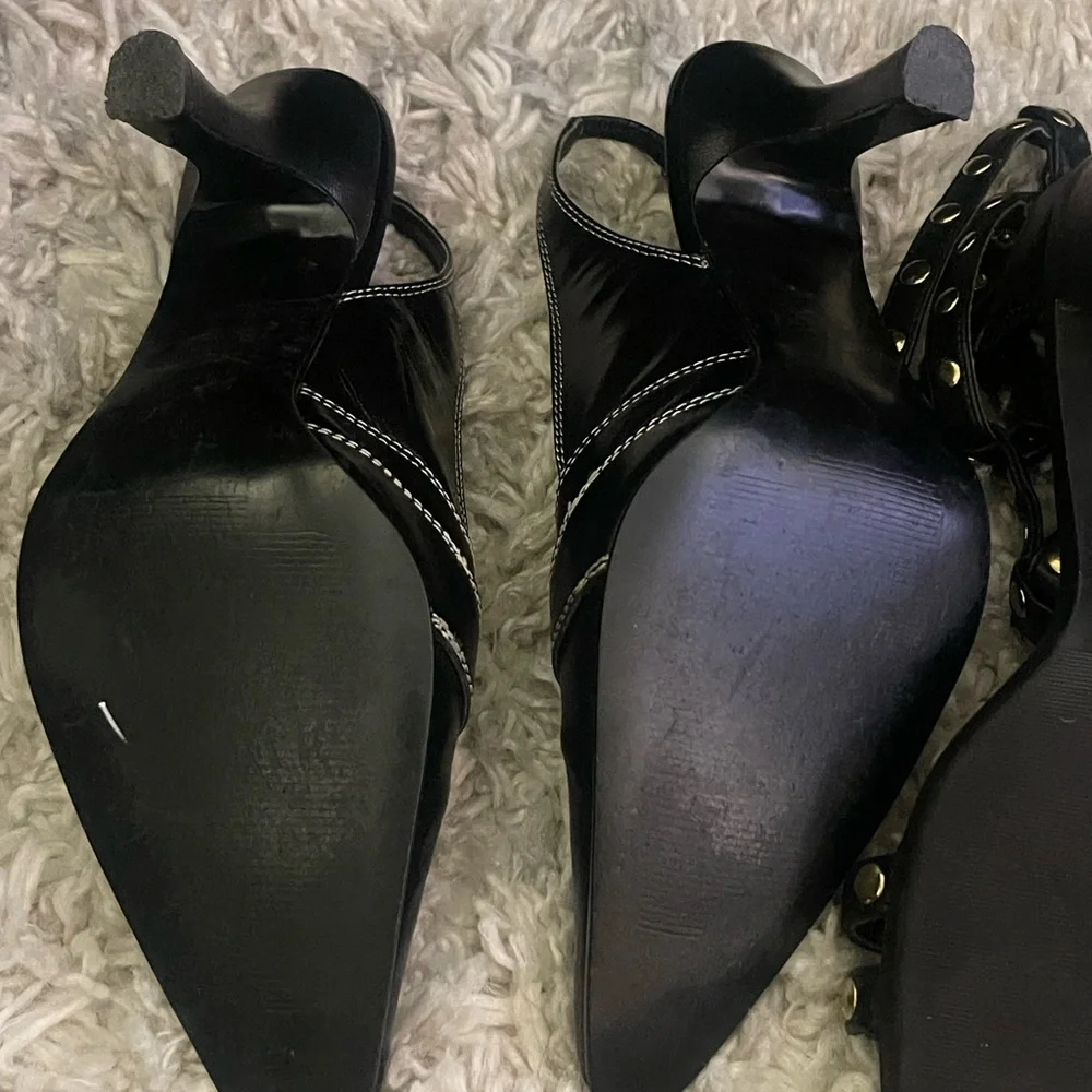 5 Pairs Women’s Size 7 Shoes Sandals Heels Bundle Dress Shoes Black‎ & Brown
